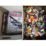 A good mixed lot to include a box of vintage matchboxes or varying designs and approx thirty