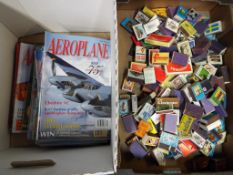A good mixed lot to include a box of vintage matchboxes or varying designs and approx thirty