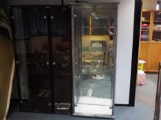A twin door glass display cabinet 170 cm