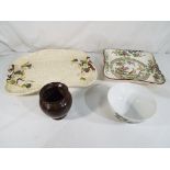 A good lot to include a Royal Doulton dish, a hand-painted Asian bowl,