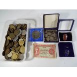 Numismatology - a good collection of UK and world coins,