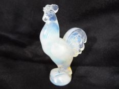 Sabino - a Sabino opalescent glass figurine depicting a cockerel marked Sabino,
