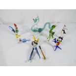 A collection of Murano style glass animals - This lot MUST be paid for and collected,