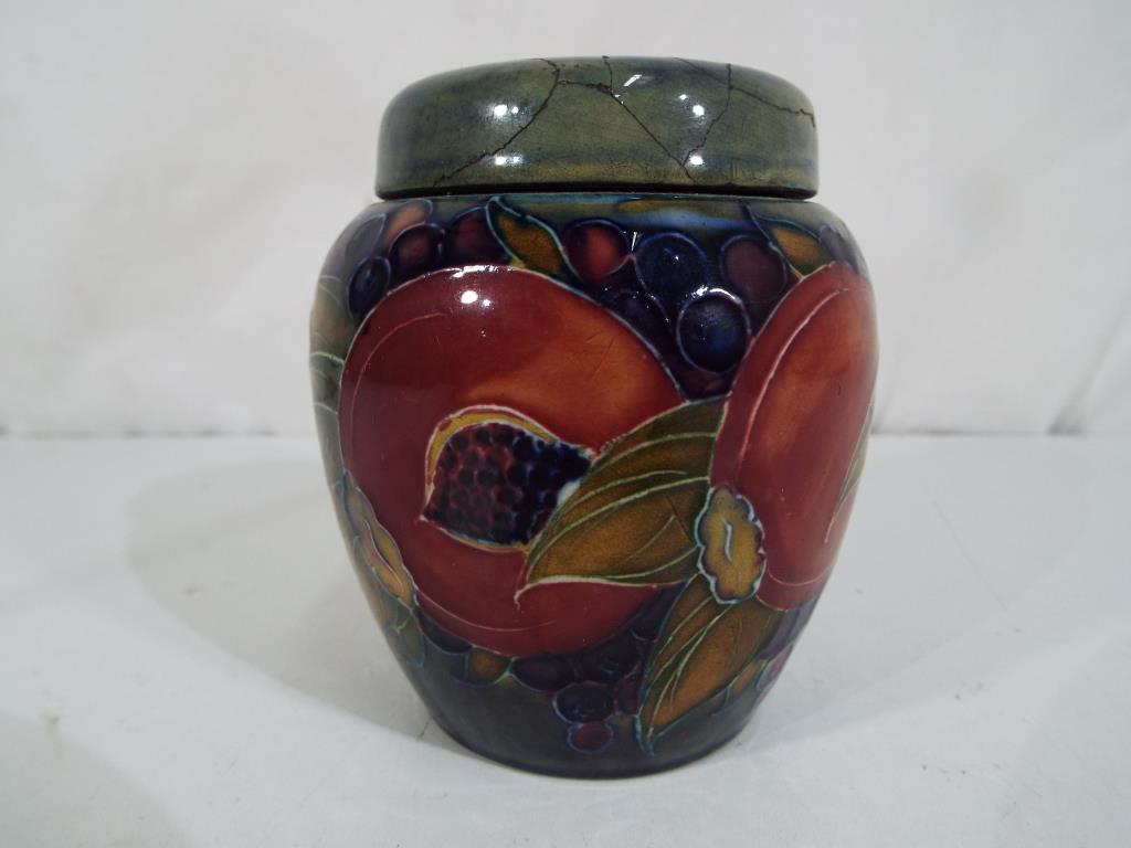 Moorcroft Pottery - a Moorcroft Pottery pomander jar and lid (lid A/F and attached to jar) in the - Image 2 of 4