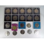 Eleven Royal Commemorative 1977 Silver Jubilee crowns predominantly encapsulated,