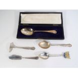 A George V silver hallmarked spoon,