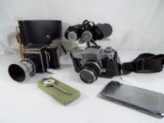 Two vintage cameras comprising Miranda Automex III,