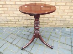 A good quality oak round hall table,