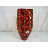 Anita Harris Art Pottery - a large Anita Harris Art Pottery vase of squeezed oval form in the Star