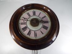 A late 19th century Black Forest 'Postman's Alarm' wall clock,