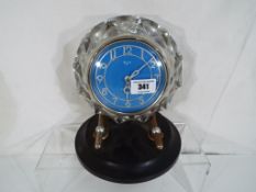An unusual Russian mantel clock the blue dial scribed Majak serial no.