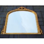 A good quality gilt framed over mantel mirror,