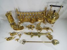 A good lot to contain a quantity of ornamental brassware - This lot MUST be paid for and collected,