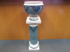 A good quality jardiniere on stand, overall height approximately 100 cm.