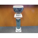 A good quality jardiniere on stand, overall height approximately 100 cm.