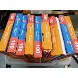 Ten boxes containing 100 Twinlock A4 economy folders,