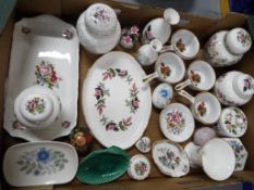 A good mixed lot of ceramics to include Coalport, Wedgwood decorated in the Hathaway Rose pattern,