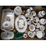 A good mixed lot of ceramics to include Coalport, Wedgwood decorated in the Hathaway Rose pattern,