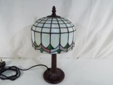 A good quality Tiffany style table lamp, 37cm (h) - This lot MUST be paid for and collected,