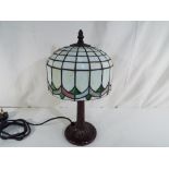 A good quality Tiffany style table lamp, 37cm (h) - This lot MUST be paid for and collected,