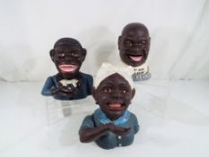 Three novelty mechanical cast iron money banks to include The Salted Peanut Man (3) Est £40 - £60 -