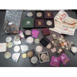 Numismatology - a collection of UK pre-decimal coins to include Royal Commemorative and some world