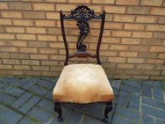 A nursing chair with upholstered seat Est £20 - £30 - This lot MUST be paid for and collected,