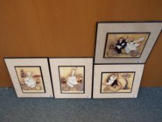 Four decorative French themed prints (4) - This lot MUST be paid for and collected,