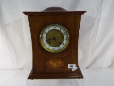 A French Edwardian mantel clock, Britannia movement, stamped BHA,