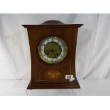 A French Edwardian mantel clock, Britannia movement, stamped BHA,