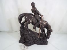 Austin sculpture - a large good quality bronze Austin sculpture entitled Down the Mountain,