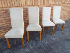 Two pairs of contemporary dining chairs - Est £20 - £30