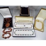 A quantity of good quality costume jewellery to include bracelets,