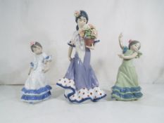 Lladro - Three Lladro figurines by Lladro to include 5490 'Flor Maria' and two flamenco dancing