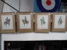 Six military related prints to include Basler Dragoner - Regiment, First Troupe of Horse guards,