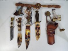 Lot to include Bradford Exchange limited edition collectible tomahawk,