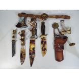 Lot to include Bradford Exchange limited edition collectible tomahawk,