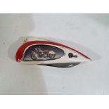 A Franklin Mint collectors knife depicting an Indian 442 motorcycle.