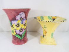 A good lot to include a Royal Doulton trumpet vase decorated with pansies #D6402 stamped to the