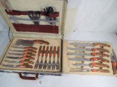 An unused good quality cased 24-piece Chef's set of Kitchen Knives and similar by Erika of Germany