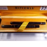 A Waterman fountain pen set in original box.