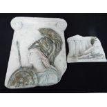 A large hand-made plaster wall plaque from Ergani,