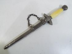 A reproduction WWII, Third Reich, Luftwaffe officers dress dagger with scabbard.
