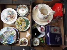 A good mixed lot to include a large quantity of collector plates, ceramic wash set,