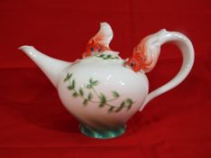 Franz - a Franz Porcelain goldfish teapot stamped to the base approx 15cm (h) Est £40 - £60