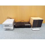 A Denon two section music system with matching speakers Est £20 - £30