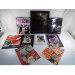 A good mixed lot of celebrity memorabilia to include a John Lennon Live in New York City framed