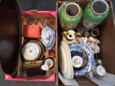 A good mixed lot to include a pair of hand painted Japanese vases,