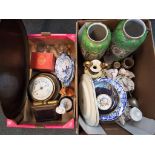 A good mixed lot to include a pair of hand painted Japanese vases,