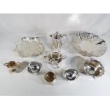 A good mixed lot of good quality plated ware to include a Mappin & Webb Mappin plate tazza,